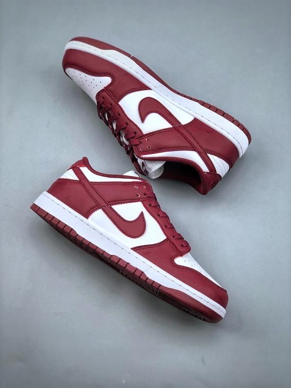 NIKE DUNK LOW WINE RED Nike Dunk Low White and Red – Sneakers for Basketball & Skate