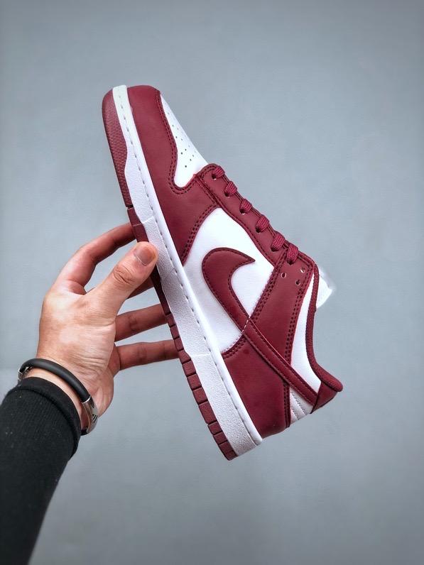 NIKE DUNK LOW WINE RED Nike Dunk Low White and Red – Sneakers for Basketball & Skate