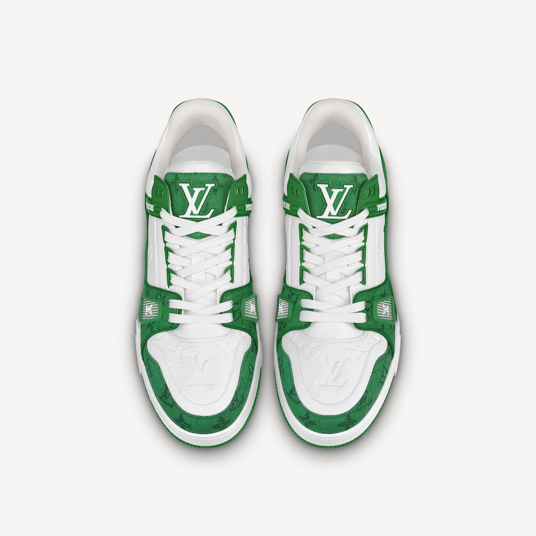 LOUIS VUITTON - SNEAKER Louis Vuitton Trainer Monogram Denim Green – Luxury Sneaker with Adjustable Strap