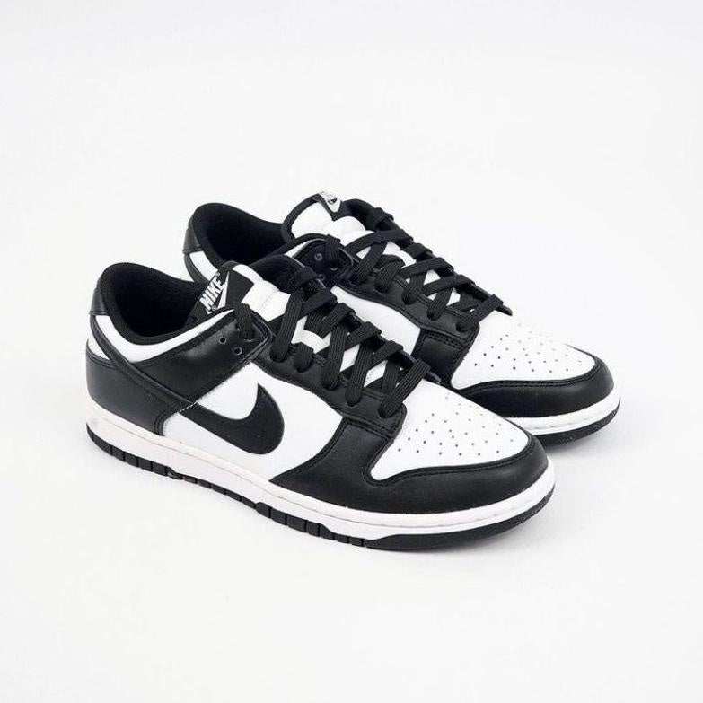 NIKE DUNK LOW “White Black Panda” All-Black Low-Top Sneaker