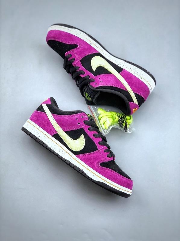 NIKE DUNK LOW ROSY  Nike SB Dunk Low "ACG Terra - Red Plum" – Skateboarding Sneakers in Purple, Black, and Yellow