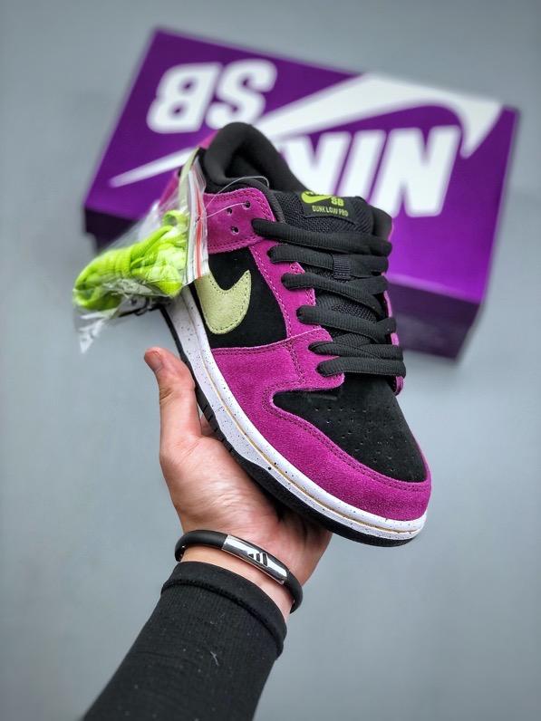 NIKE DUNK LOW ROSY  Nike SB Dunk Low "ACG Terra - Red Plum" – Skateboarding Sneakers in Purple, Black, and Yellow